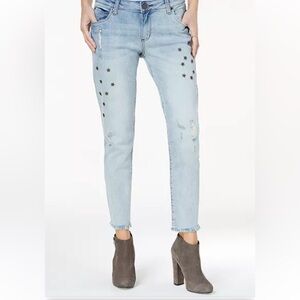 STS Blue Star Stud Taylor Tomboy Jeans Distressed Raw Hem - Boyfriend Fit